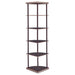 Bonwick 72-inch 5-shelf Corner Bookshelf Cappuccino