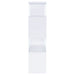 Emelle 63-inch 4-shelf Glass Panel Bookshelf White