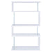 Emelle 63-inch 4-shelf Glass Panel Bookshelf White