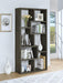 Theo 71-inch 6-shelf Bookshelf Weathered Grey