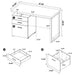 Brennan 47-inch 3-drawer Office Computer Desk Weathered Grey