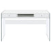 Dobrev 48-inch 2-drawer Writing Desk White High Gloss