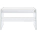 Dobrev 48-inch 2-drawer Writing Desk White High Gloss