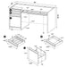 Halston 60-inch 3-drawer Office Computer Desk Cappuccino
