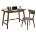 Karri 2-piece Home Office Computer Desk and Chair Set Walnut