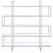 Elmer 63-inch 5-shelf Bookshelf Clear and Chrome
