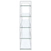 Elmer 63-inch 5-shelf Bookshelf Clear and Chrome