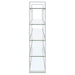Elmer 63-inch 5-shelf Bookshelf Clear and Chrome