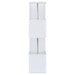 Baxter 67-inch 4-shelf Bookshelf White and Chrome