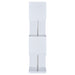 Baxter 67-inch 4-shelf Bookshelf White and Chrome