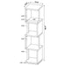 Baxter 67-inch 4-shelf Bookshelf Black and Chrome