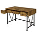 Analiese 47-inch 3-drawer Writing Desk Rustic Nutmeg