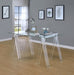 Amaturo 59-inch Glass Top Acrylic Writing Desk Clear