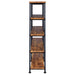 Analiese 63-inch 4-shelf Double Bookshelf Rustic Nutmeg
