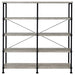 Analiese 63-inch 4-shelf Double Bookshelf Grey Driftwood