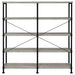 Analiese 63-inch 4-shelf Double Bookshelf Grey Driftwood