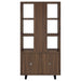 Maddox 71-inch 3-shelf Cabinet Bookcase Walnut