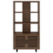 Maddox 71-inch 3-shelf Cabinet Bookcase Walnut