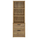 Westpark 3-shelf Bookcase USB and Lockable Drawer Mango