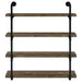 Elmcrest 39-inch 4-shelf Wall Bookshelf Rustic Oak