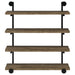 Elmcrest 39-inch 4-shelf Wall Bookshelf Rustic Oak