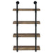 Elmcrest 24-inch 4-shelf Wall Bookshelf Rustic Oak