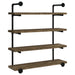 Elmcrest 39-inch 4-shelf Wall Bookshelf Rustic Oak