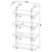 Elmcrest 24-inch 4-shelf Wall Bookshelf Rustic Oak