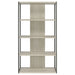Loomis 72-inch 4-shelf Bookshelf Whitewashed Grey
