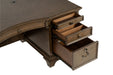 Hartshill 72-inch 7-drawer Executive Desk Burnished Oak