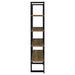 Danbrook 71-inch 4-shelf Bookshelf Black and Aged Walnut