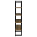 Danbrook 71-inch 4-shelf Bookshelf Black and Aged Walnut