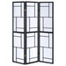 Damis 3-Panel Room Divider Folding Shoji Screen Black