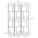 Damis 3-Panel Room Divider Folding Shoji Screen Black