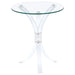 Laning Round Glass Top Acrylic Side Table Clear