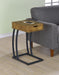 Troy 1-drawer C-Shaped Side Table Power Outlet Rustic Nutmeg