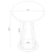 Elton Round Faux Marble Top Plant Stand Brown