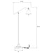 Eduardo 54-inch Bell Down Bridge Floor Lamp Dark Bronze