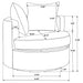 Debbie Upholstered Swivel Accent Chair Camel