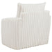 Sarco Corduroy Upholstered Swivel Accent Arm Chair Ivory