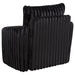 Sarco Corduroy Upholstered Swivel Accent Arm Chair Black