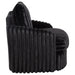 Sarco Corduroy Upholstered Swivel Accent Arm Chair Black