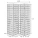 Roberto 4-Panel Room Divider Folding Shoji Screen White