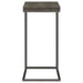 Pedro Expandable C-Shaped Sofa Side Table Weathered Grey