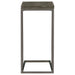 Pedro Expandable C-Shaped Sofa Side Table Weathered Grey