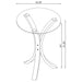 Edgar Round Glass Top Accent Side Table Cappuccino