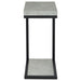 Beck Engineered Wood C-Shape Sofa Side Table Cement