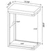 Beck Engineered Wood C-Shape Sofa Side Table Cement