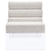 Serreta Boucle Upholstered Armless Acrylic Chair Ivory