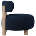 Zonie Boucle Upholstered Barrel Back Accent Chair Blue